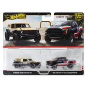 Hot Wheels Premiums Vehicle 2 Pack - Ford Bronco R & 17 Ford F-150 Raptor