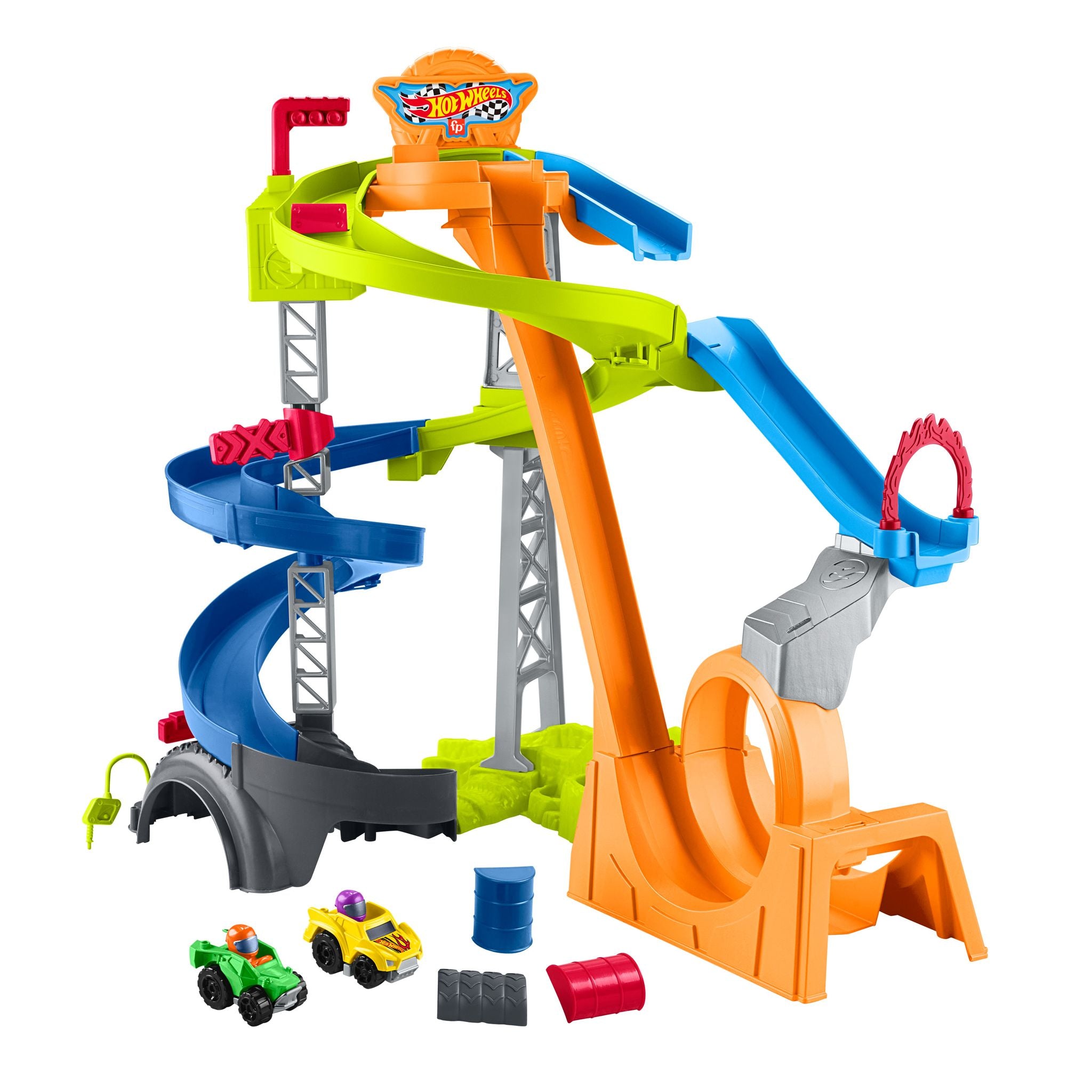 Fisher-Price Little People Hot Wheels Spiral Stunt Speedway