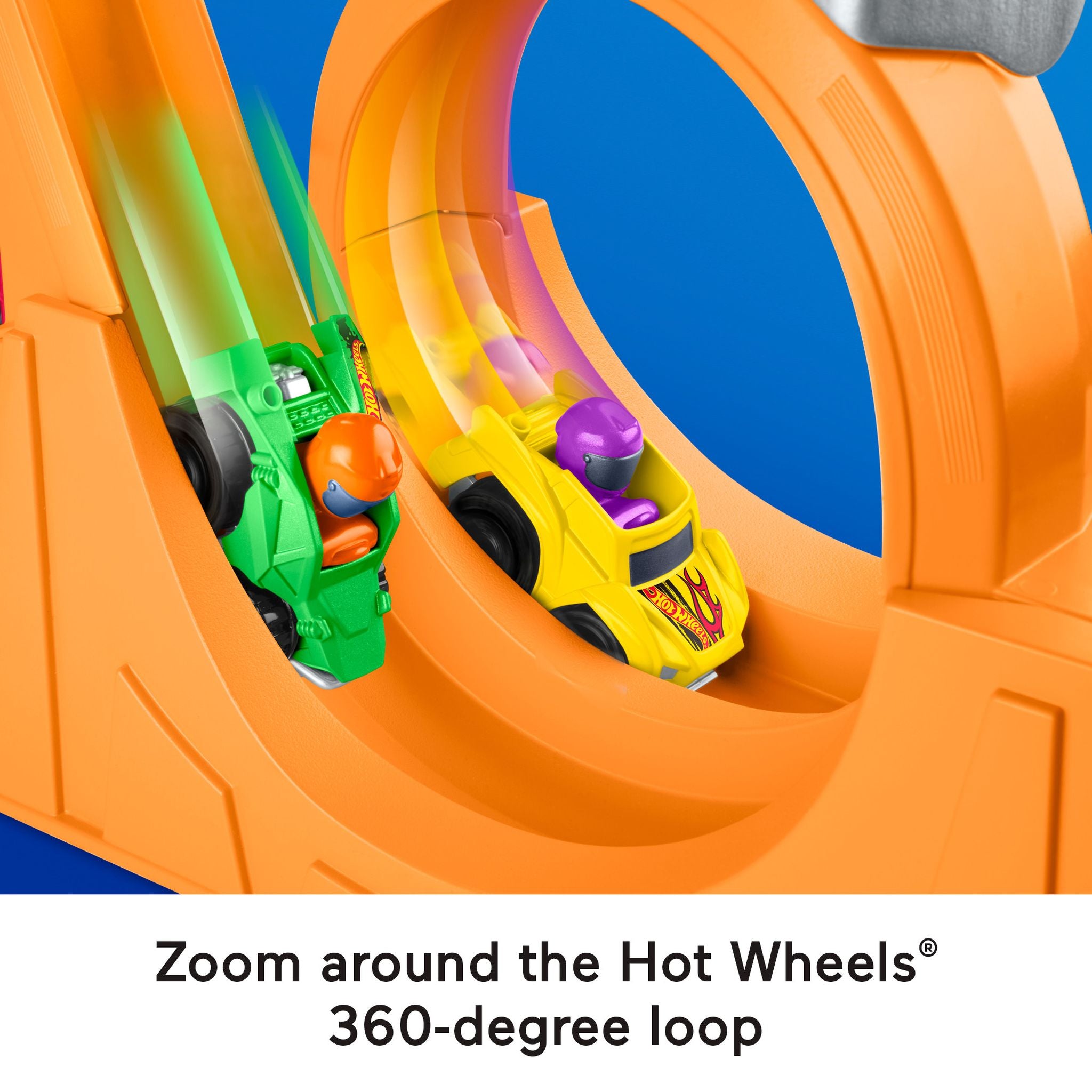 Fisher-Price Little People Hot Wheels Spiral Stunt Speedway