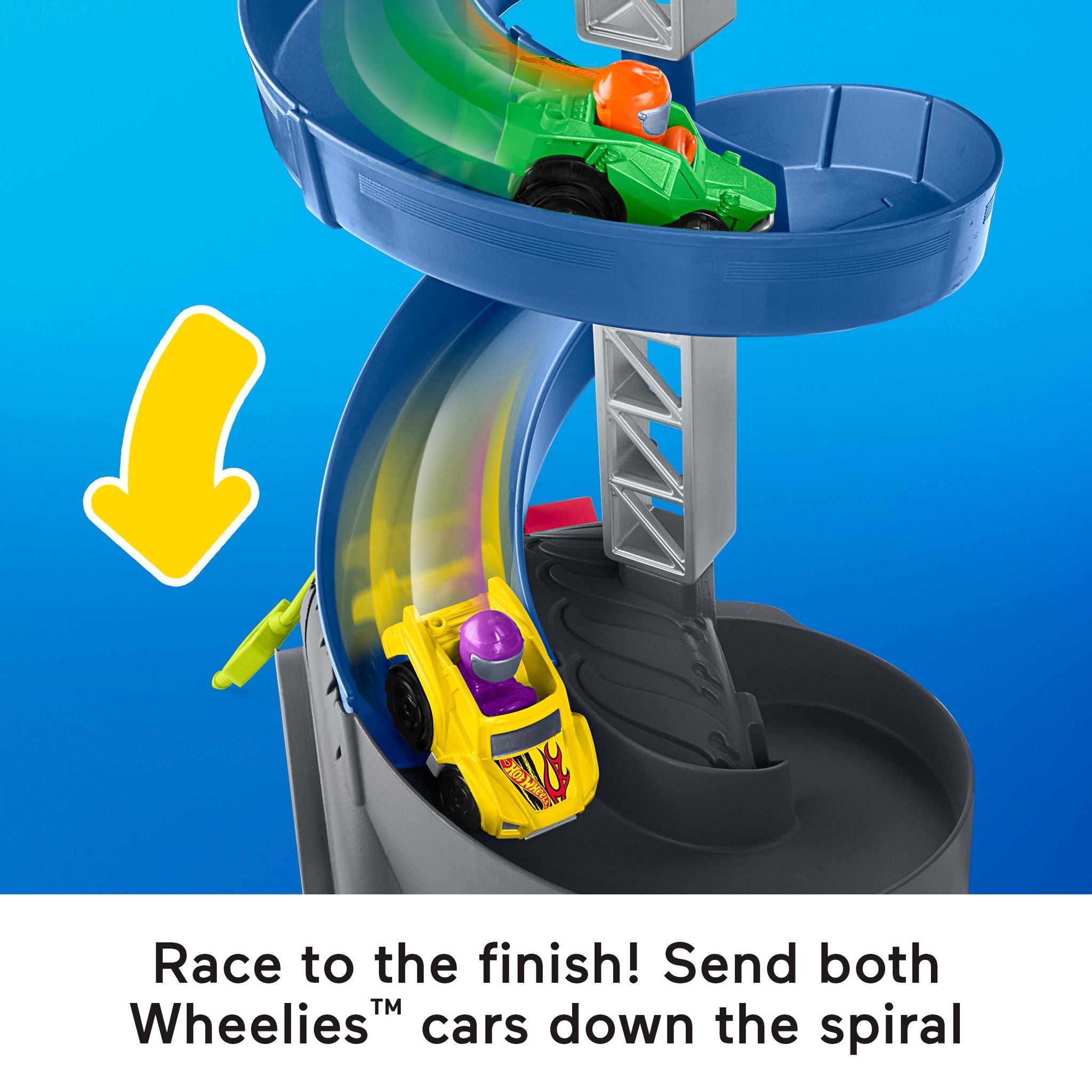 Fisher-Price Little People Hot Wheels Spiral Stunt Speedway