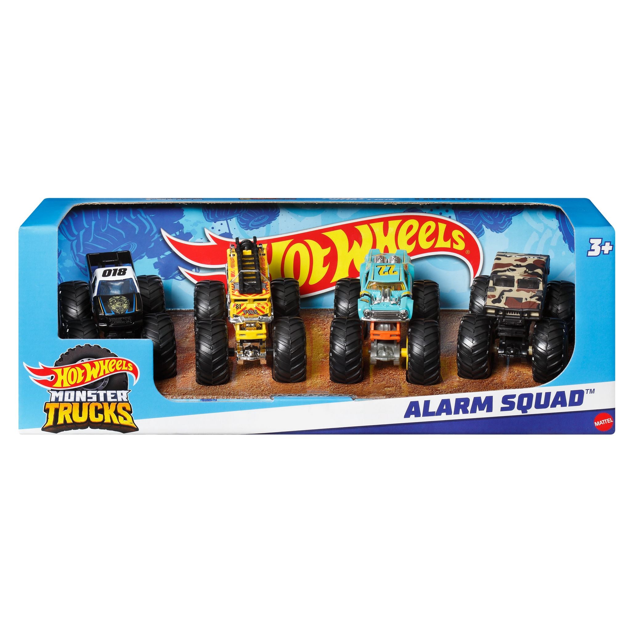Hot Wheels Monster Trucks Alarm Squad 4 Pack
