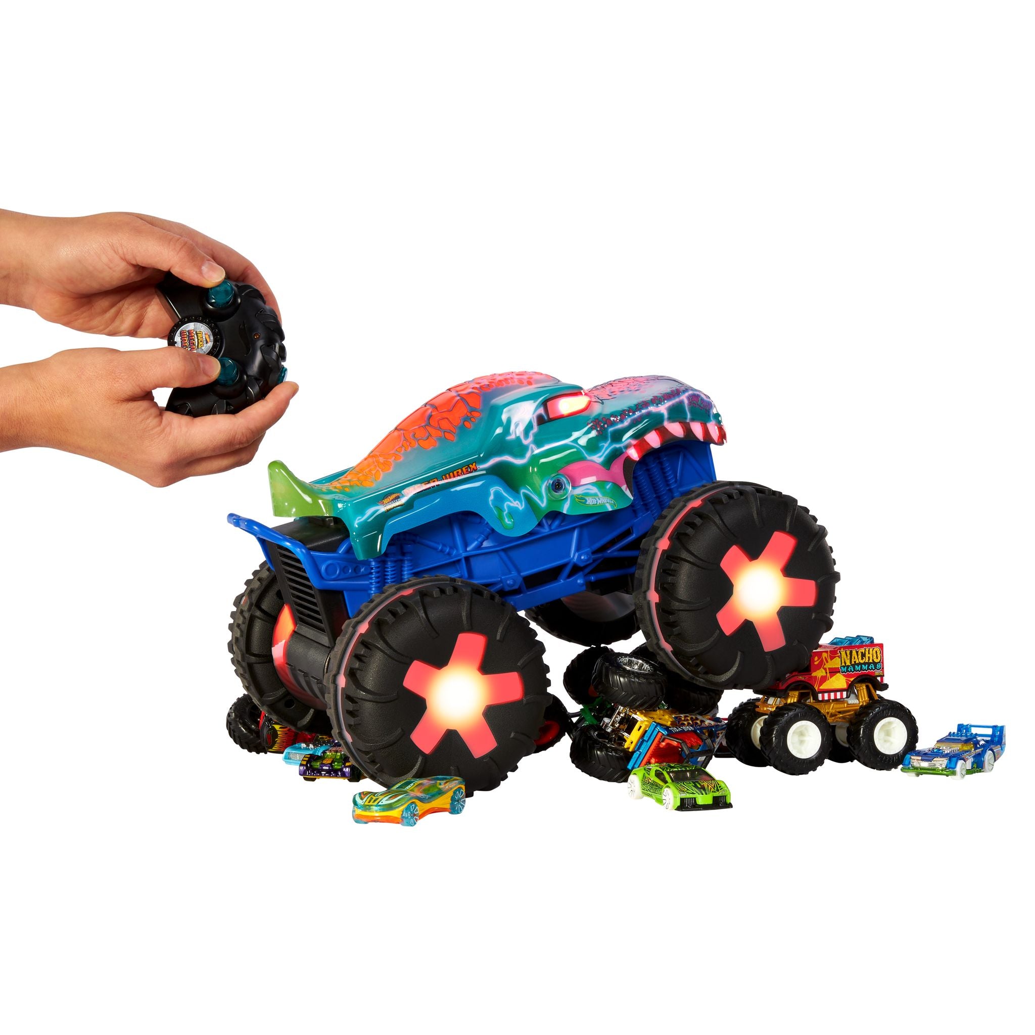 Hot Wheels Monster Trucks 1:15 Power Smashers RC Mega Wrex Alive Vehicle