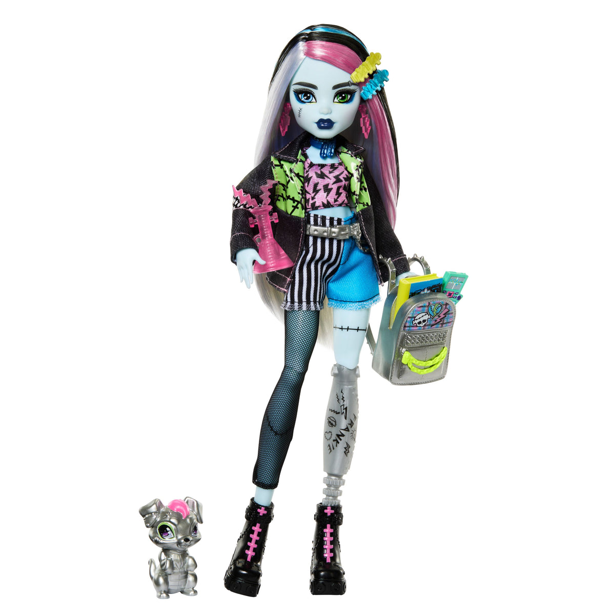 Monster High Fashion Doll - Frankie Stein with Pet Watzie