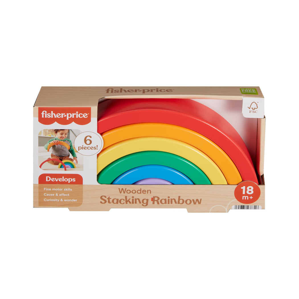 Fisher-Price Wooden Stacking Rainbow - 1