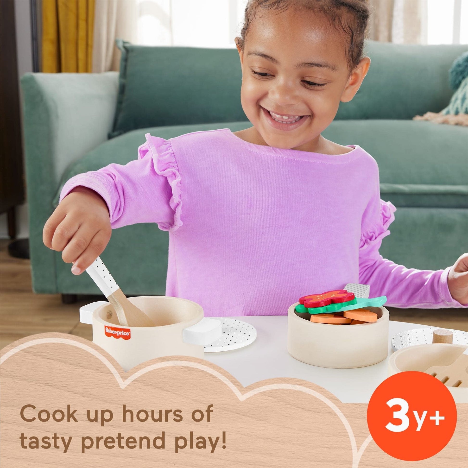 Fisher-Price Wood Pots & Pans Set - Toyworld Australia