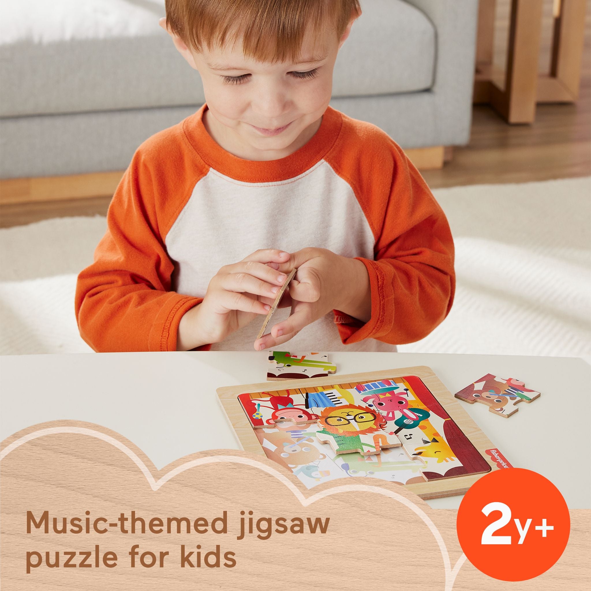 Fisher-Price Wooden Jigsaw Puzzle - Instruments