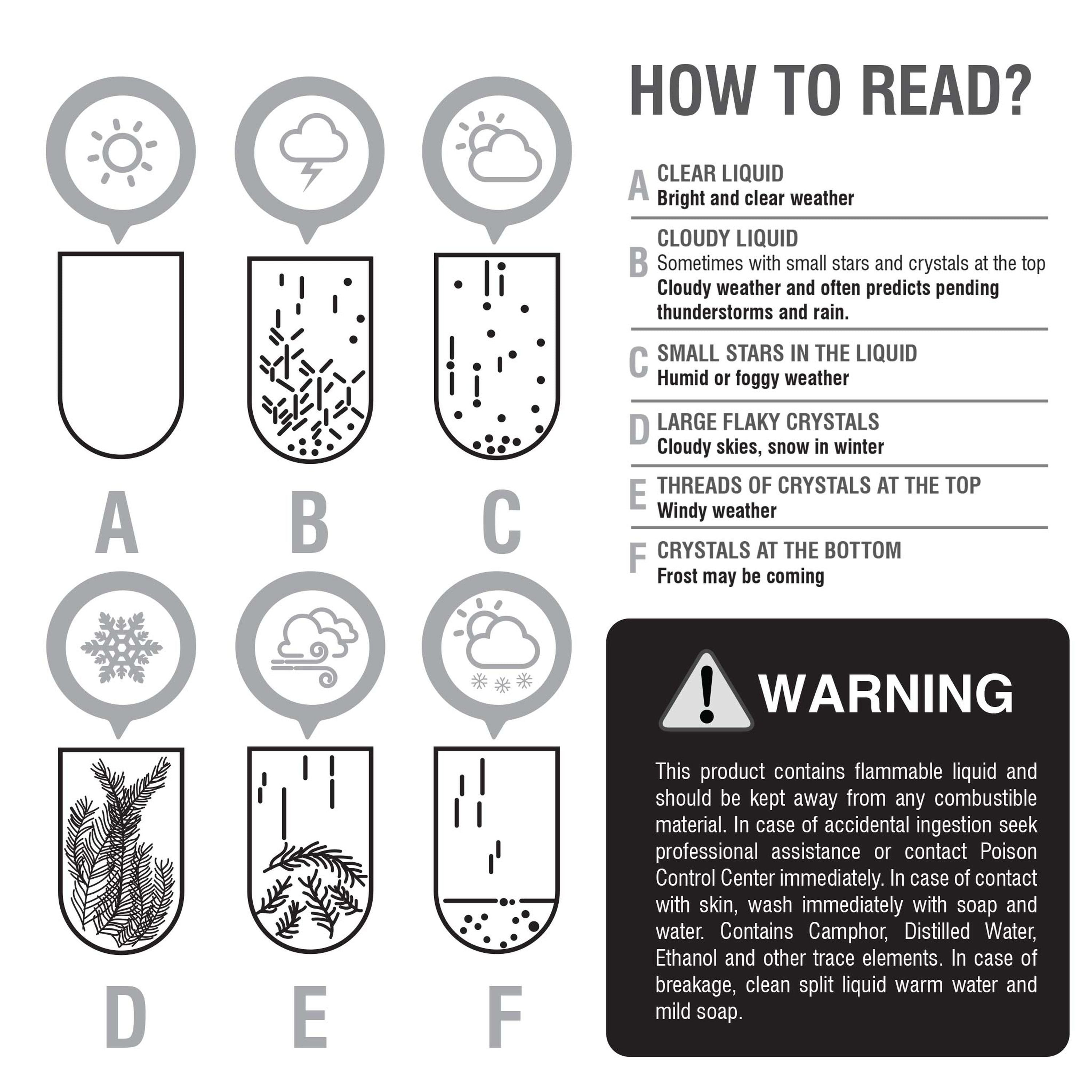 Heebie Jeebies Heebies Jeebies Mini 15cm Storm Glass