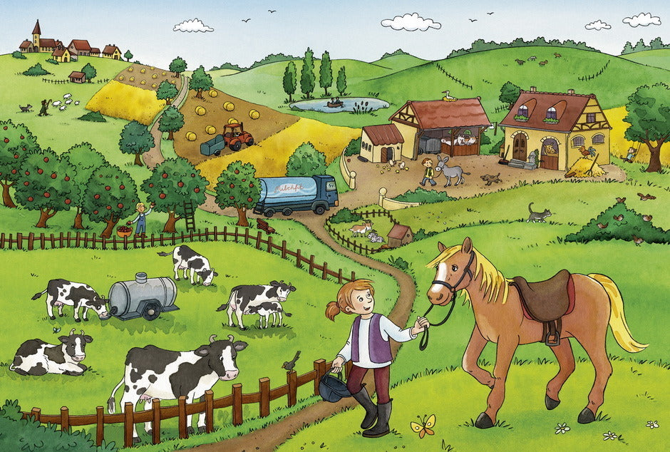 Ravensburger Working On The Farm 2x12 Piece - Toyworld Australia