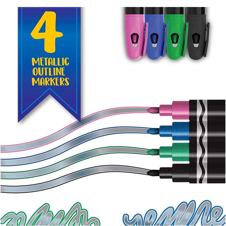 Crayola Project Metallic Outline Markers 4 Pack