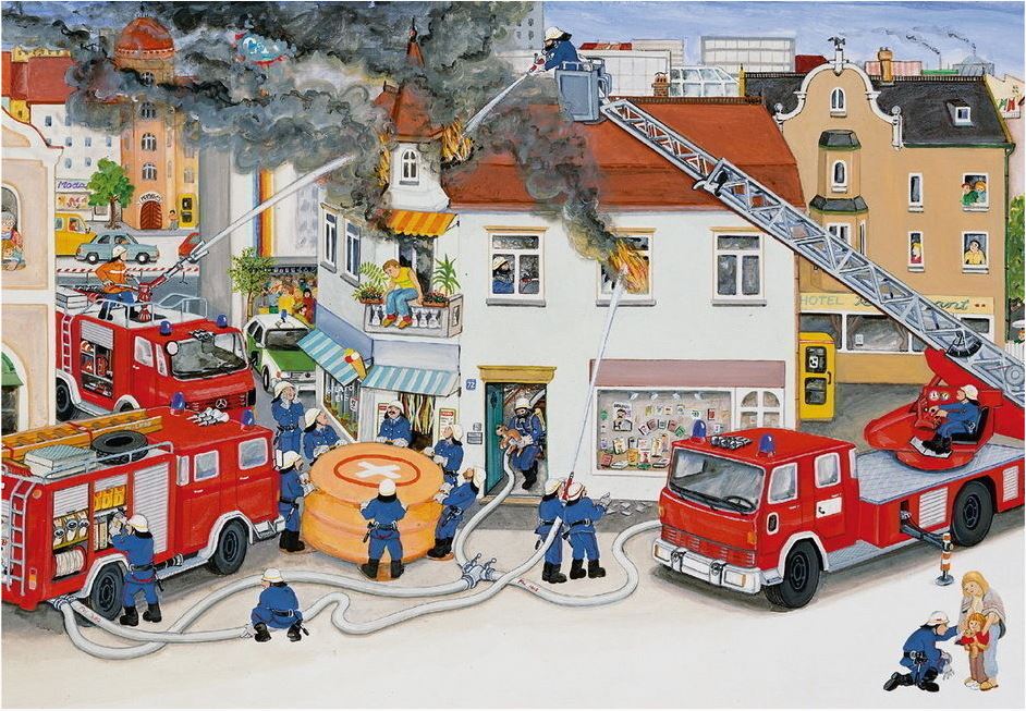 Ravensburger Busy Fire Brigade 2x24 Piece - Toyworld Australia