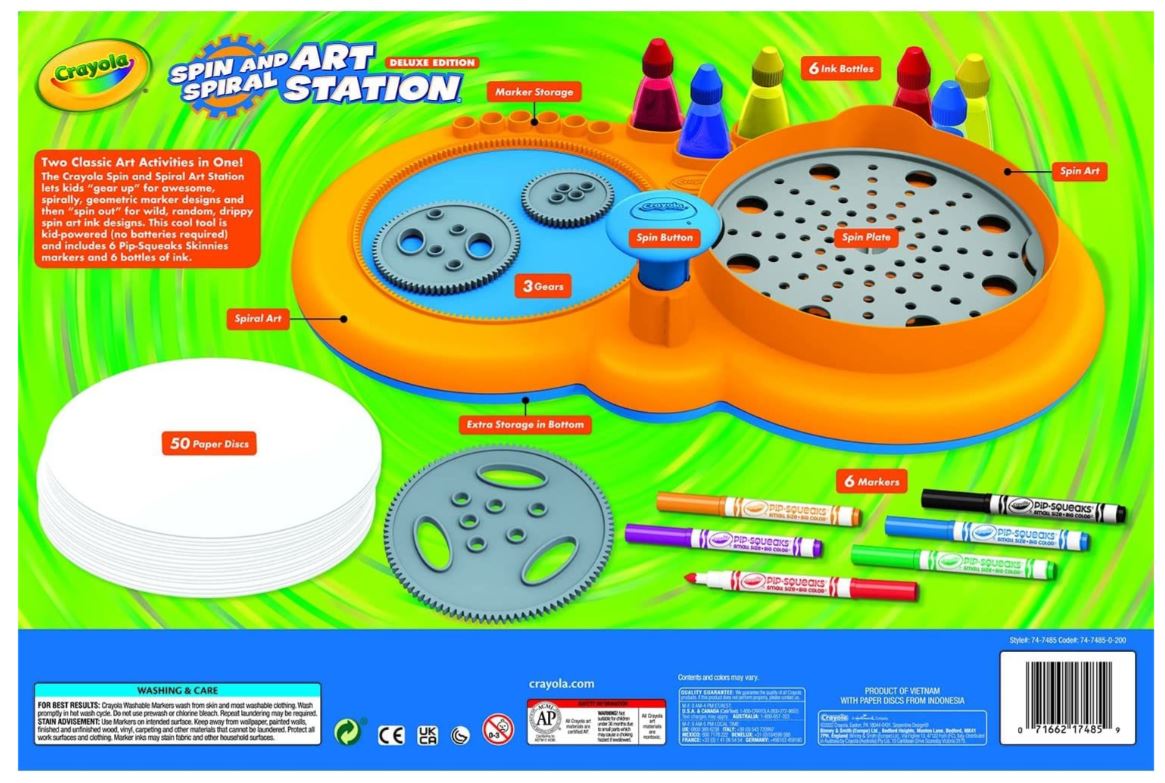 CRAYOLA SPIN & SPIRAL ART STATION DELUXE EDITION KIT Toyworld Australia