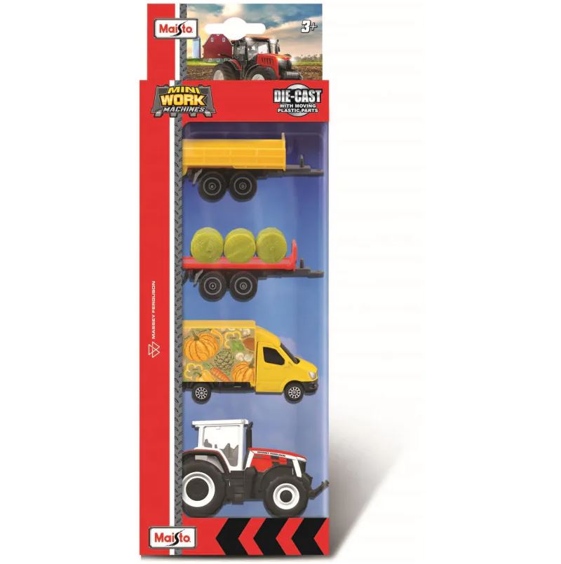 Maisto Mini Work Machines - Farm 4 Pack Assortment