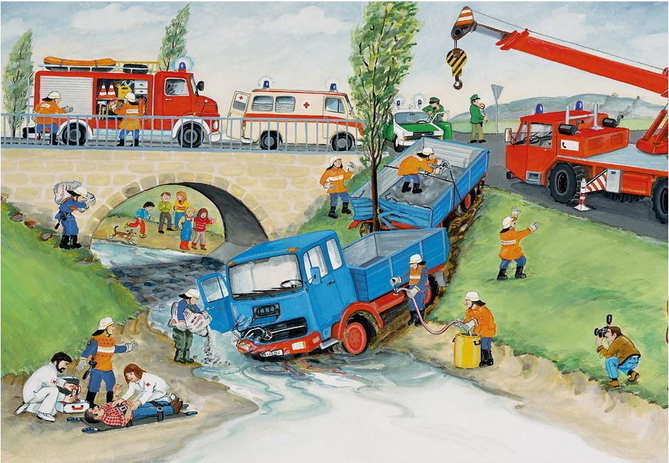 Ravensburger Busy Fire Brigade 2x24 Piece - Toyworld Australia