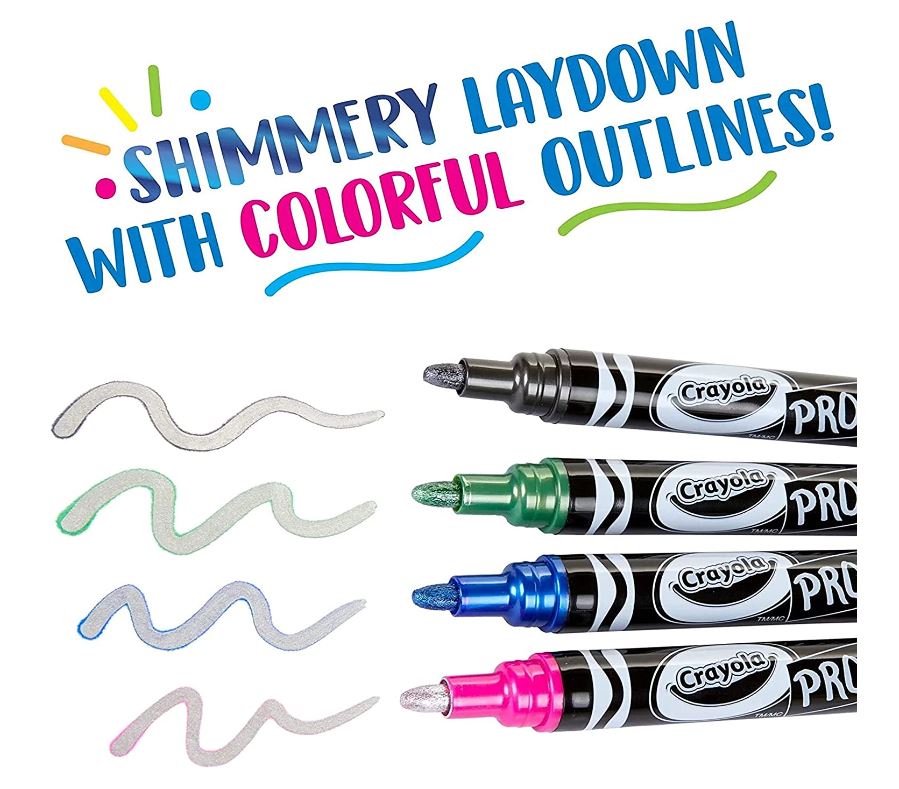 Crayola Project Metallic Outline Markers 4 Pack