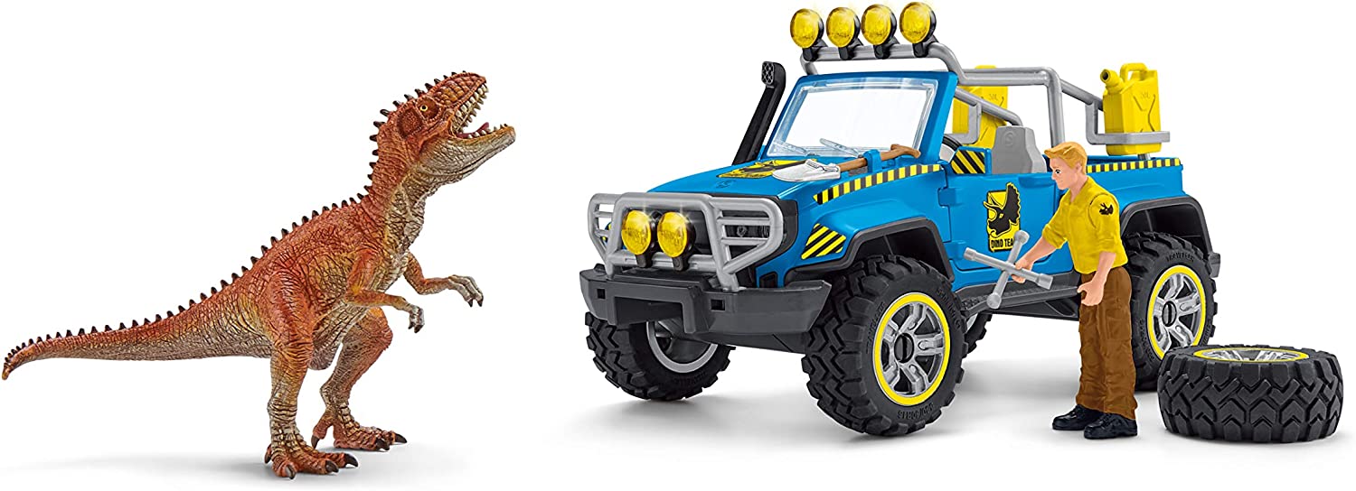 Schleich Dinosaurs Off-Road Vehicle With Dino Outpost Set