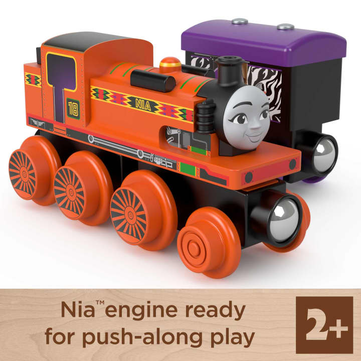 Fisher-Price Thomas & Friends Wooden Railway Nia Engine & Cargo Car