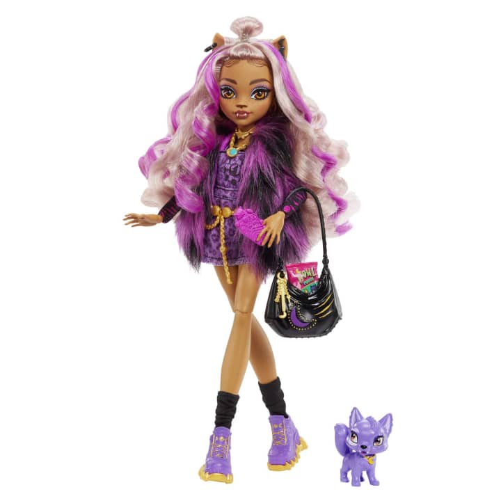 Monster High Fashion Doll - Clawdeen Wolf in Animal Print Jumper