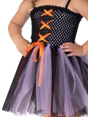 WITCH PURPLE AND ORANGE COSTUME SIZE TODDLER