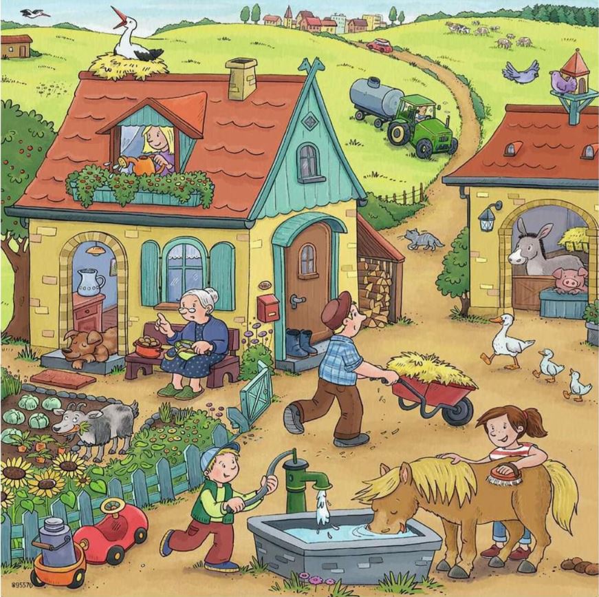 Ravensburger On The Farm 3x49 Piece