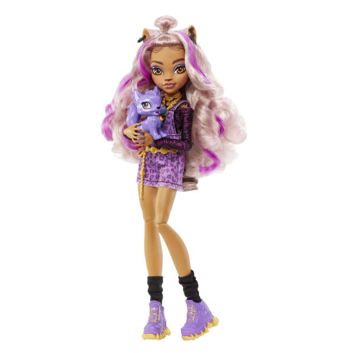 Monster High Fashion Doll - Clawdeen Wolf in Animal Print Jumper
