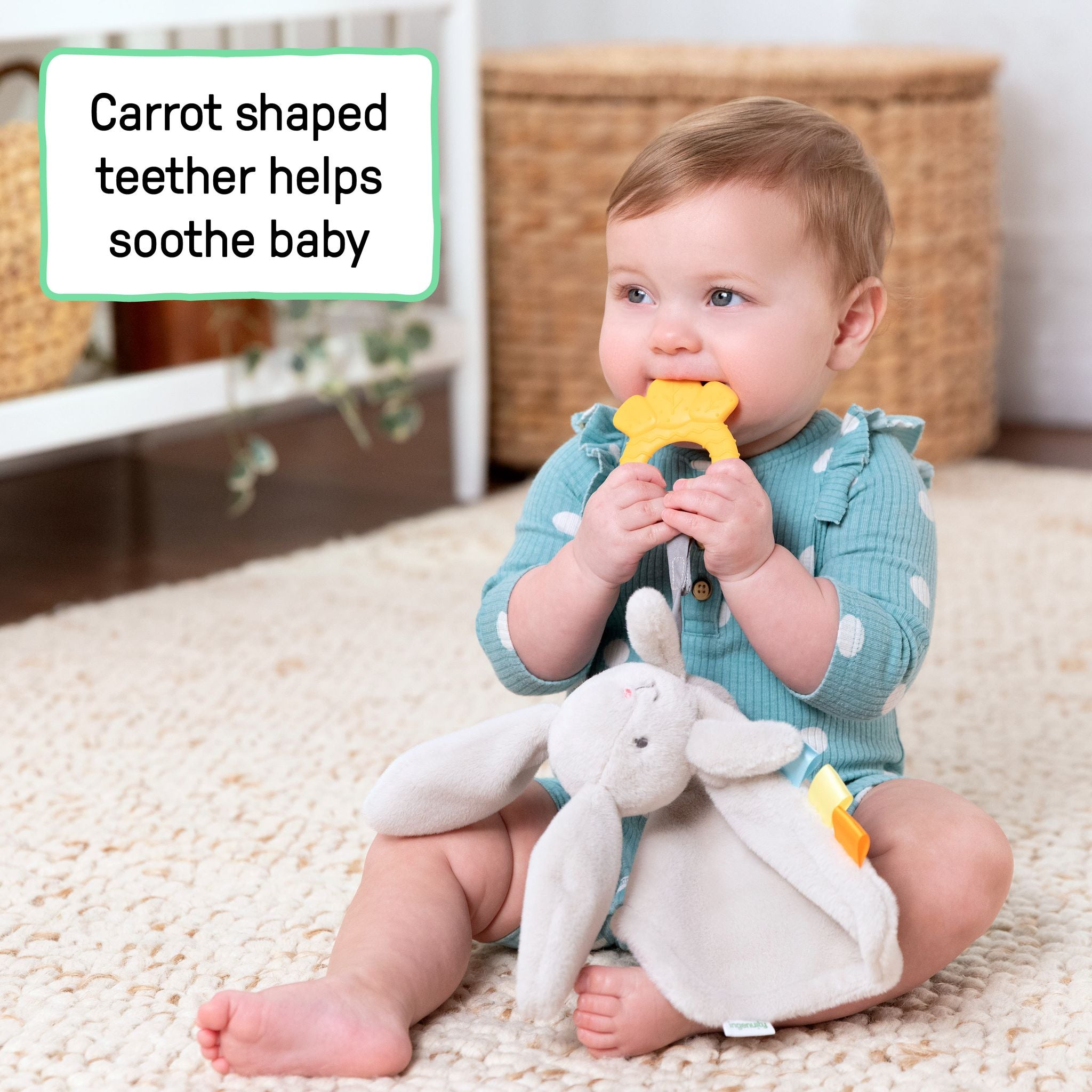 Ingenuity Sylvi Bunny Plush Lovey & Teether