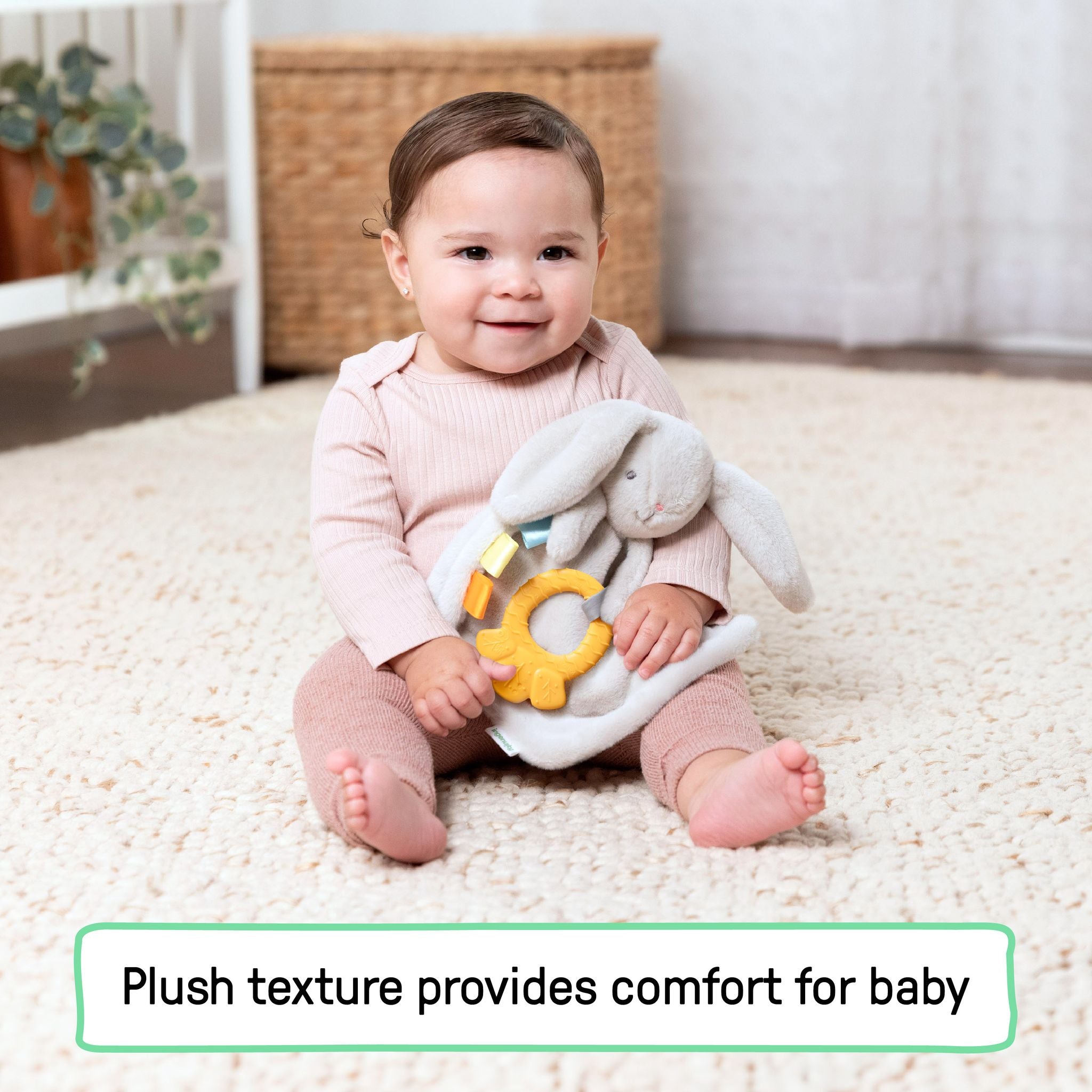 Ingenuity Sylvi Bunny Plush Lovey & Teether