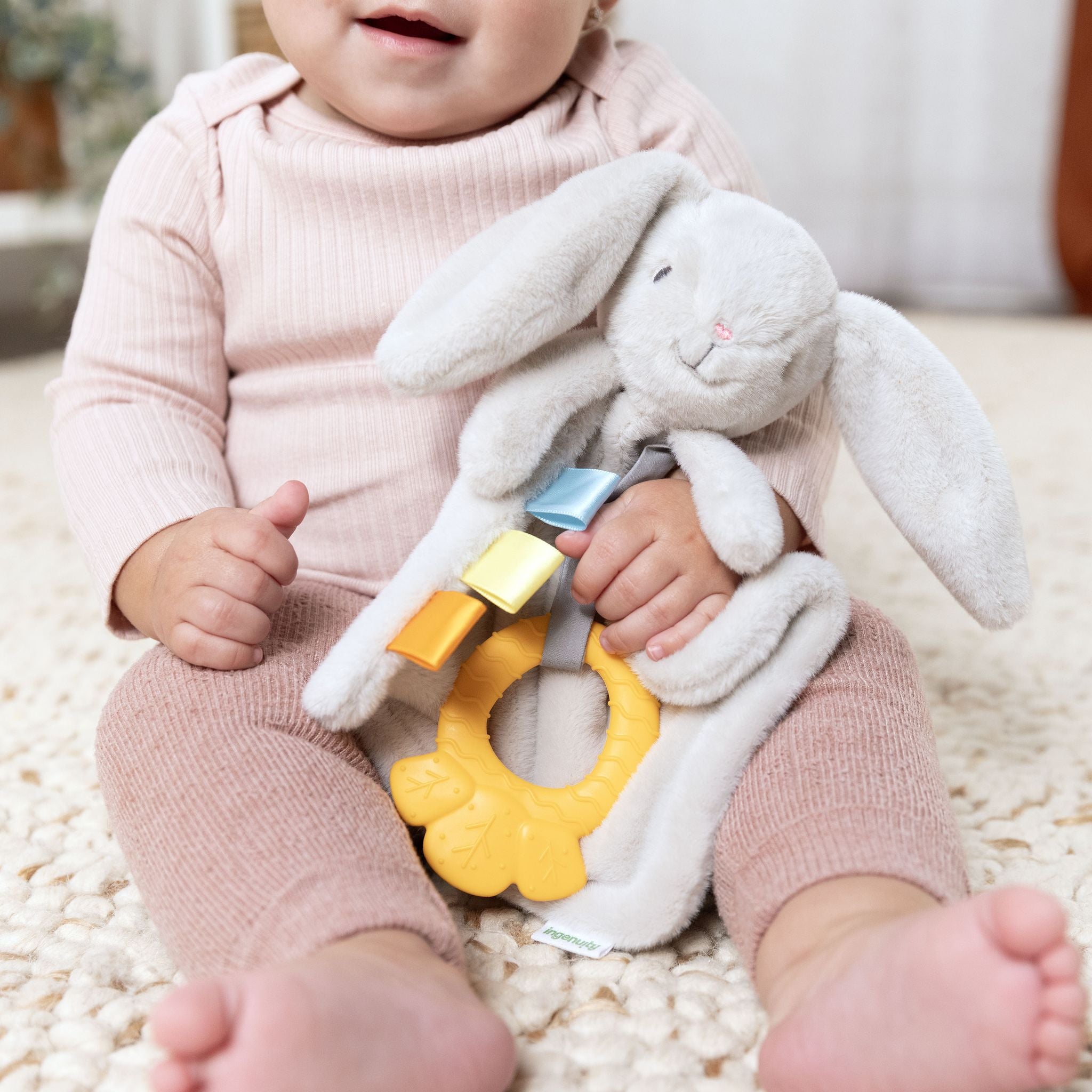 Ingenuity Sylvi Bunny Plush Lovey & Teether