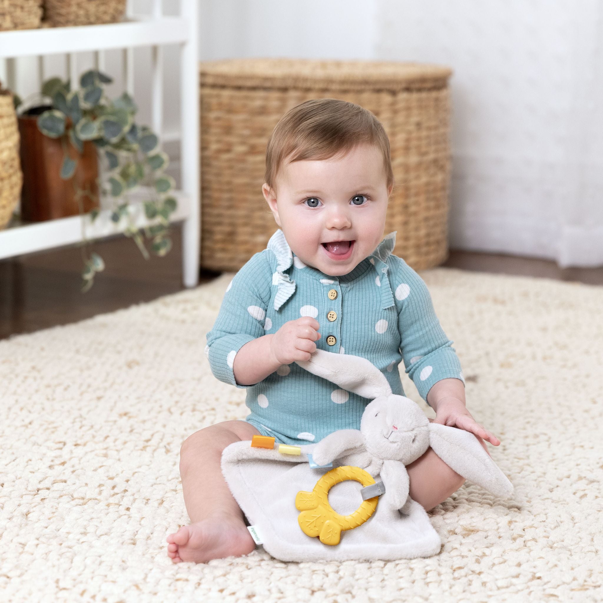 Ingenuity Sylvi Bunny Plush Lovey & Teether
