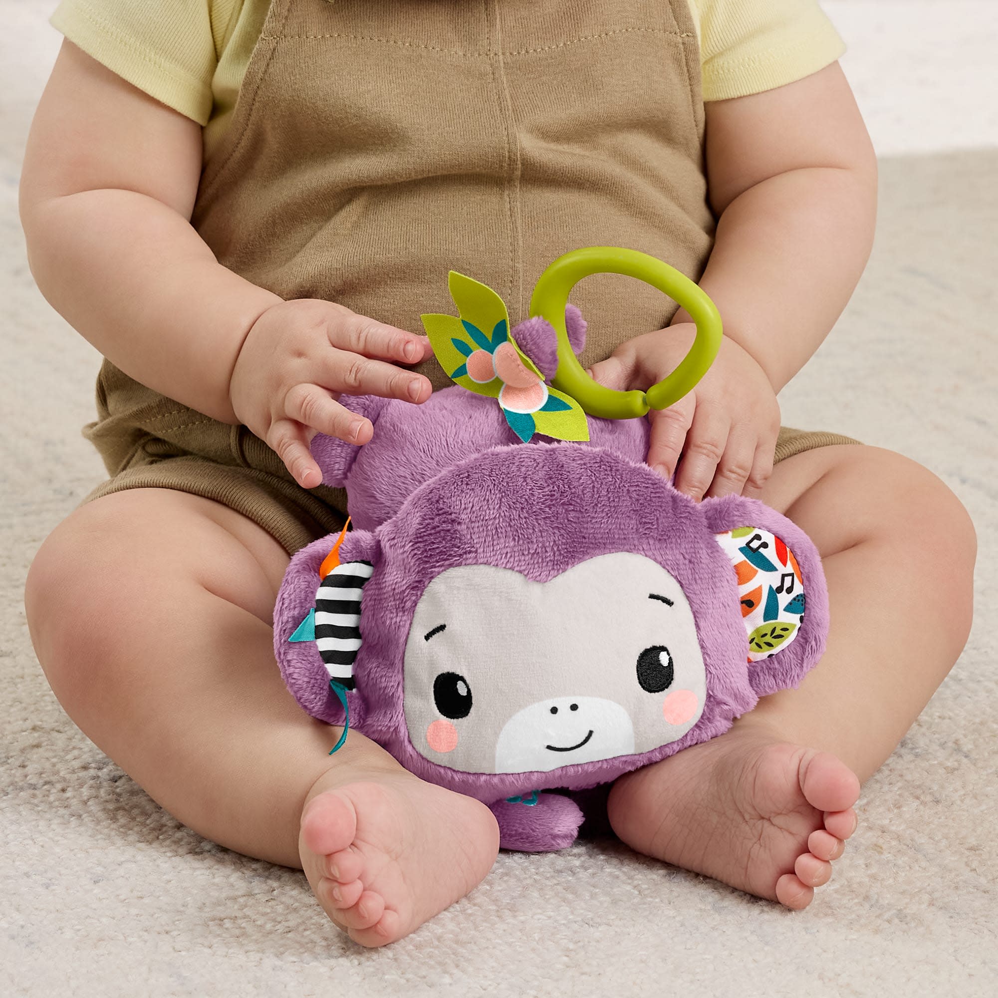 Fisher-Price Sing & Go Purple Monkey Stroller Toy
