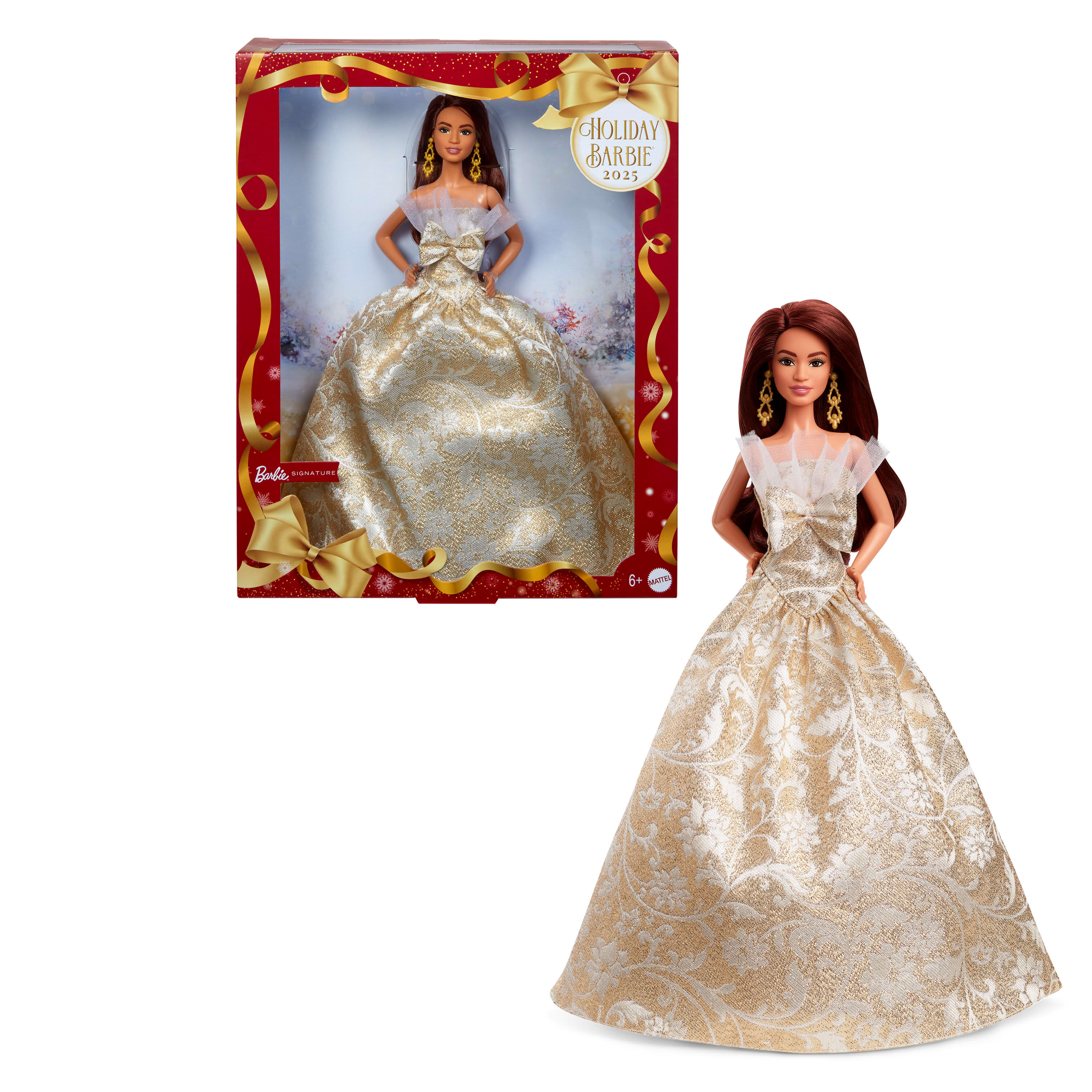 Barbie Signature 2025 Holiday Doll - Brunette