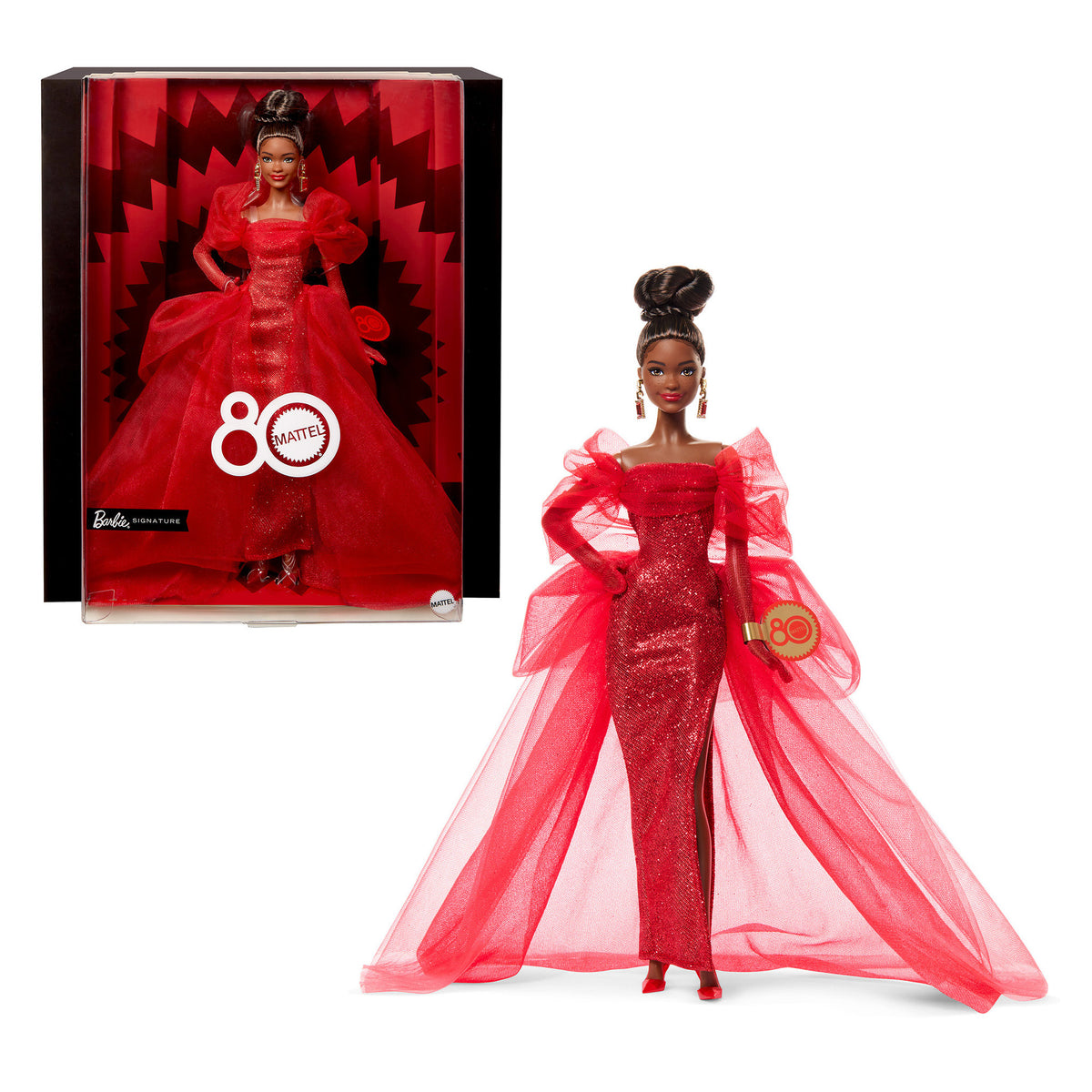 Barbie Signature Mattel 80th Anniversary Barbie Brunette Doll