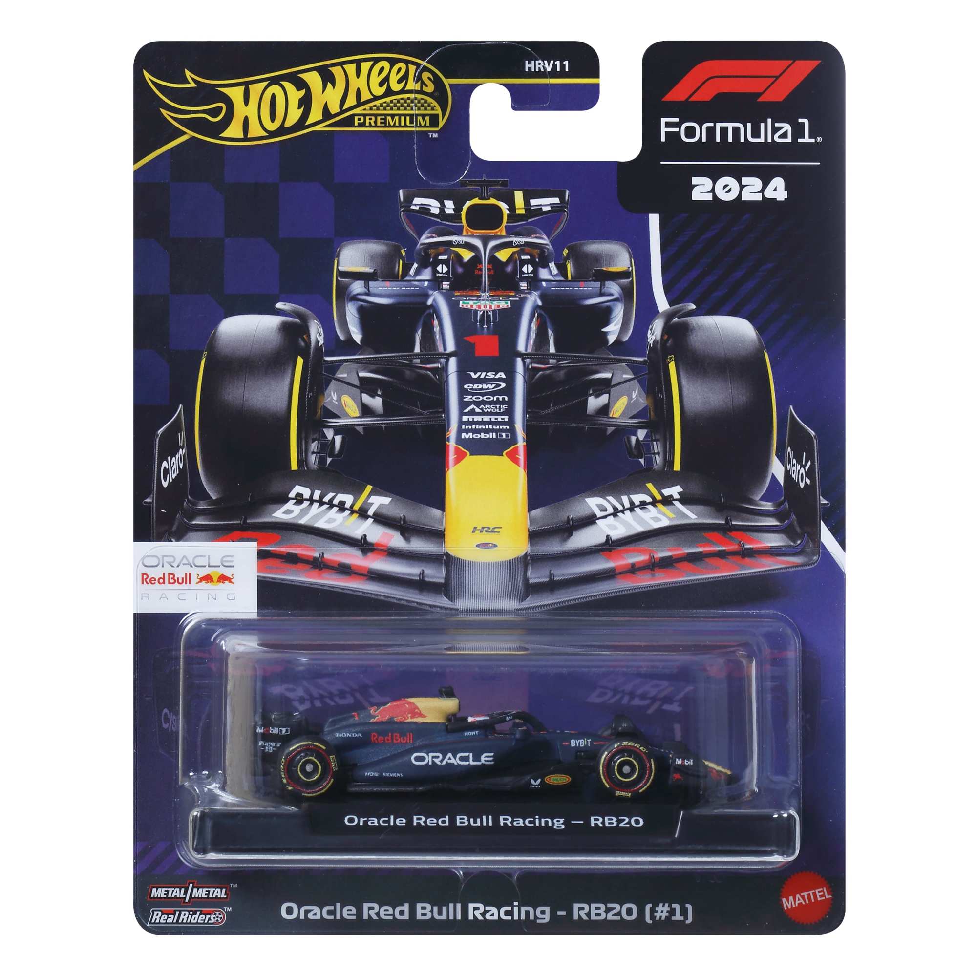 Hot Wheels Premium F1 Die-Cast Race Car - #1 Oracle Red Bull Racing RB20