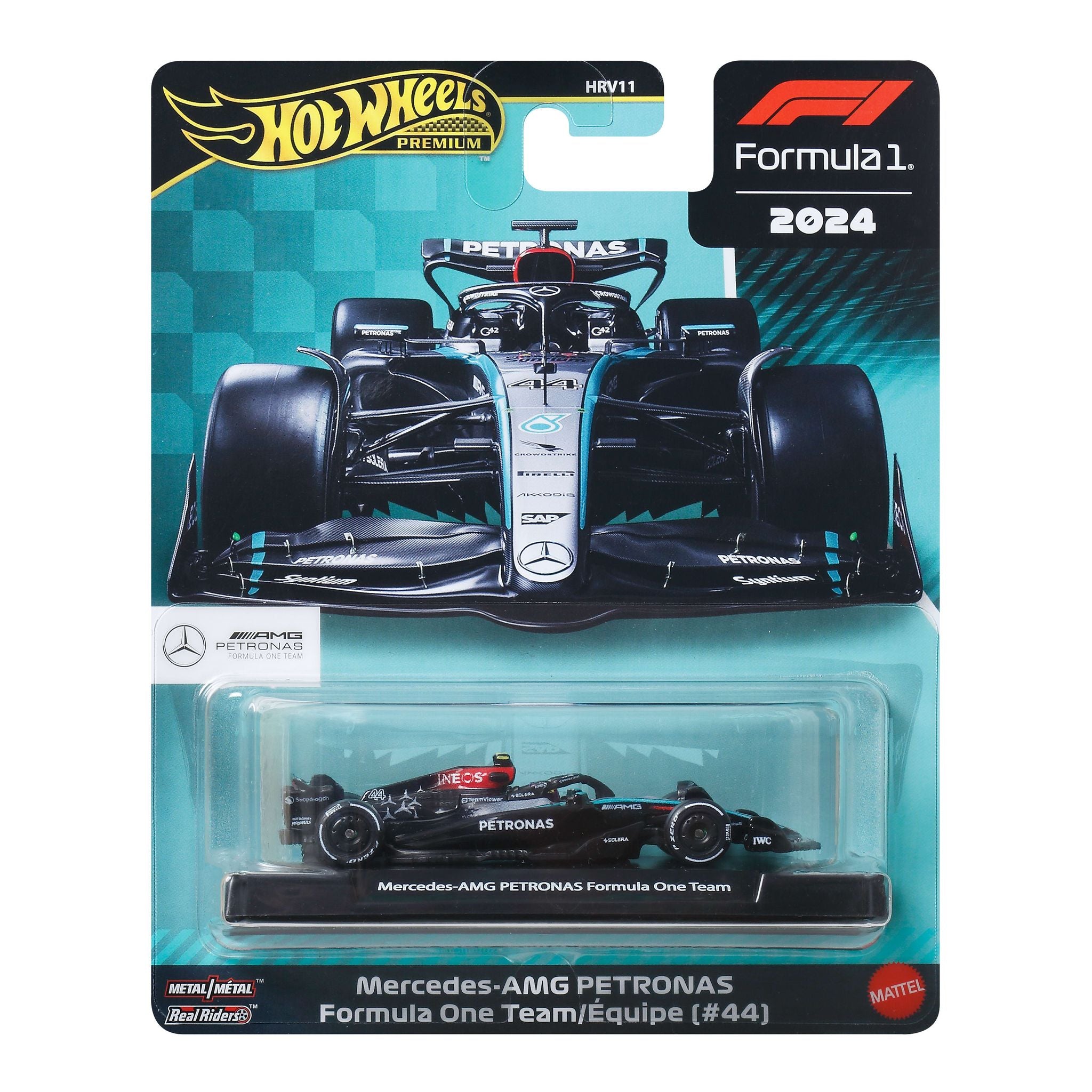 Hot Wheels Premium F1 Die-Cast Race Car - #44 Mercedes AMG Petronas