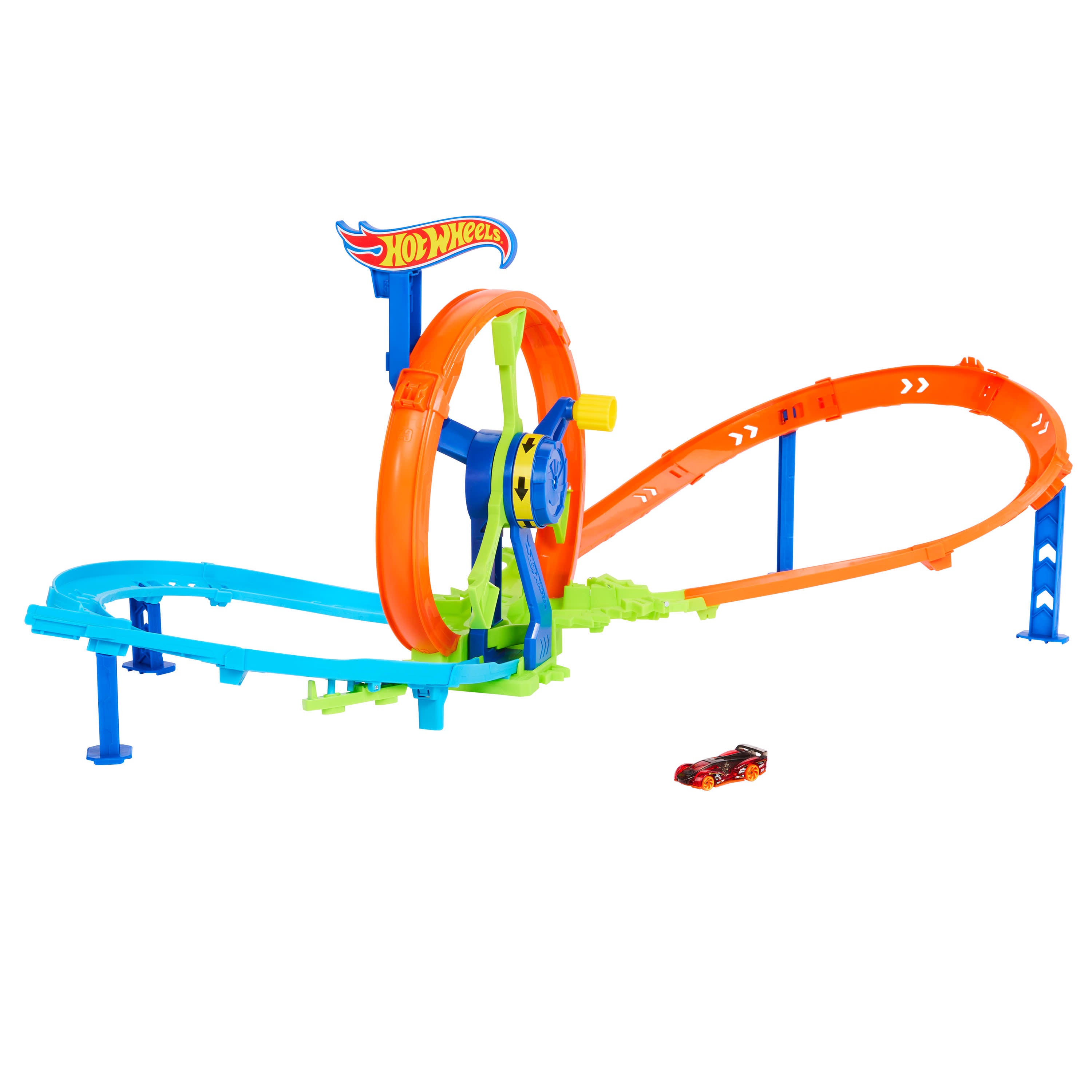 Hot Wheels Stunt Tracks Rapid Launch & Loop Playset