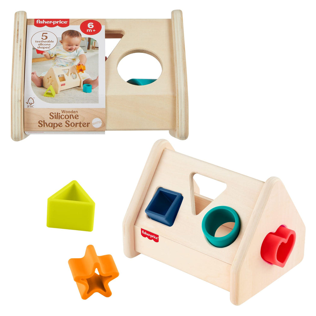 Fisher-Price Wooden Silicone Shape Sorter - 1