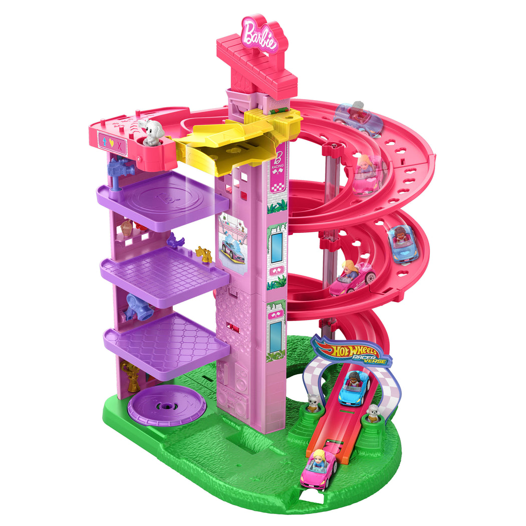 Hot Wheels Racer Verse Barbie Spiral Race Trackset - 2
