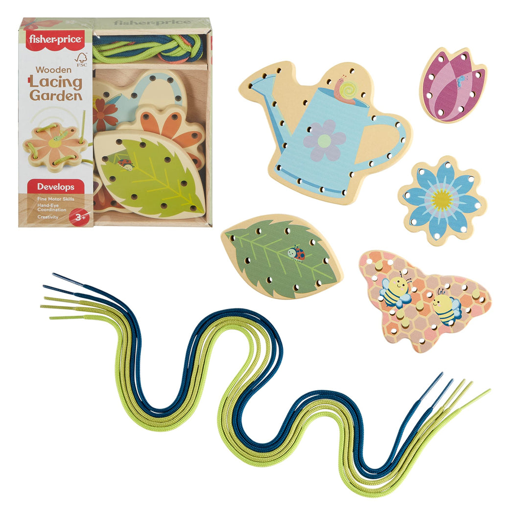 Fisher-Price Tiny Garden Wooden Lacing Set - 1