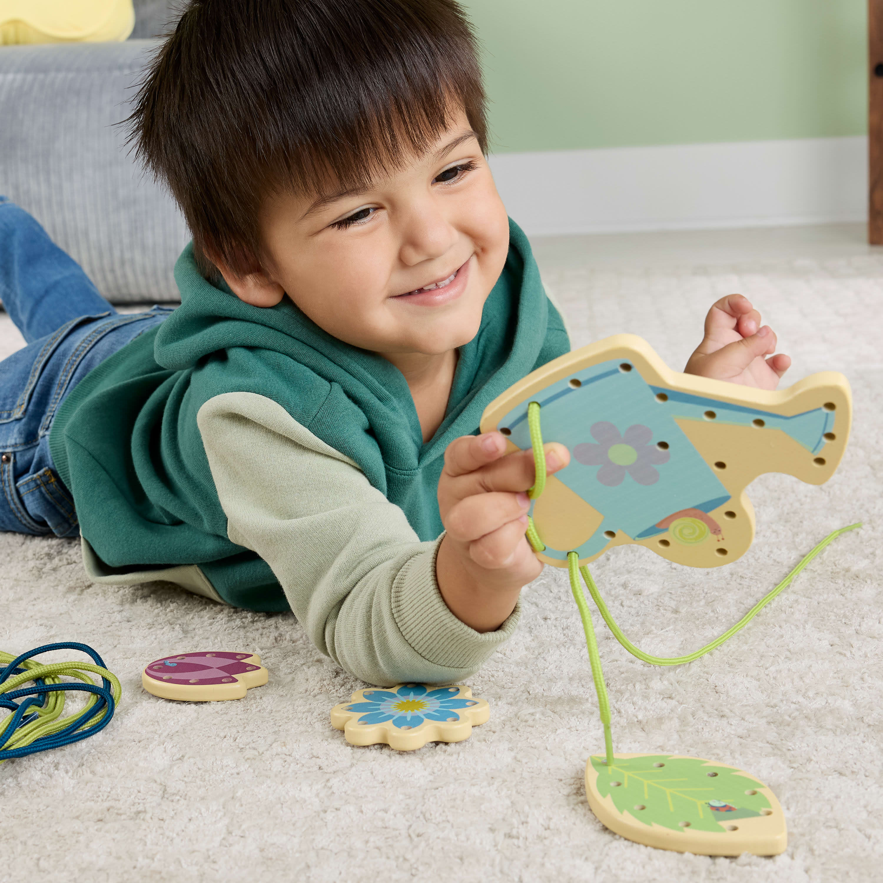 Fisher-Price Tiny Garden Wooden Lacing Set