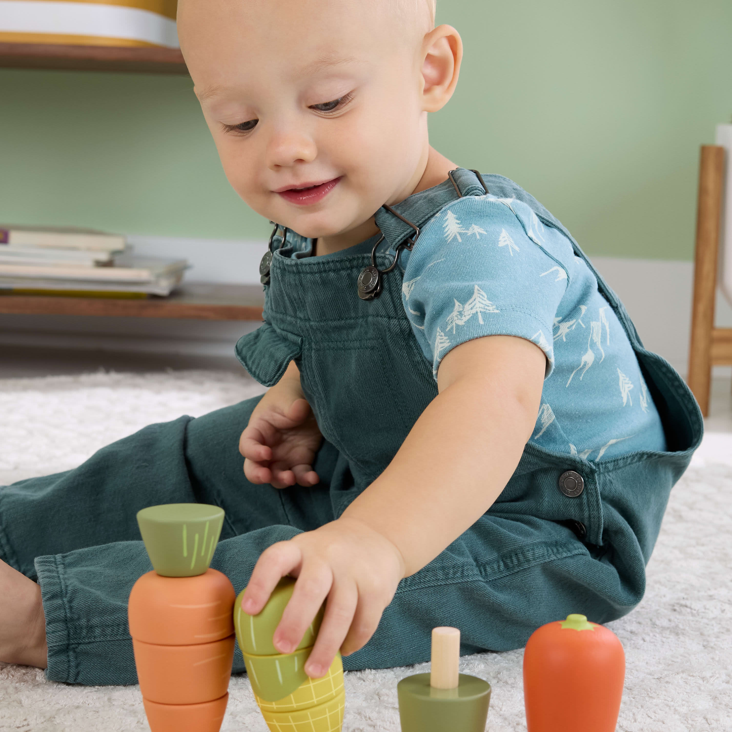 Fisher-Price Tiny Garden Wooden Veggie Stacker