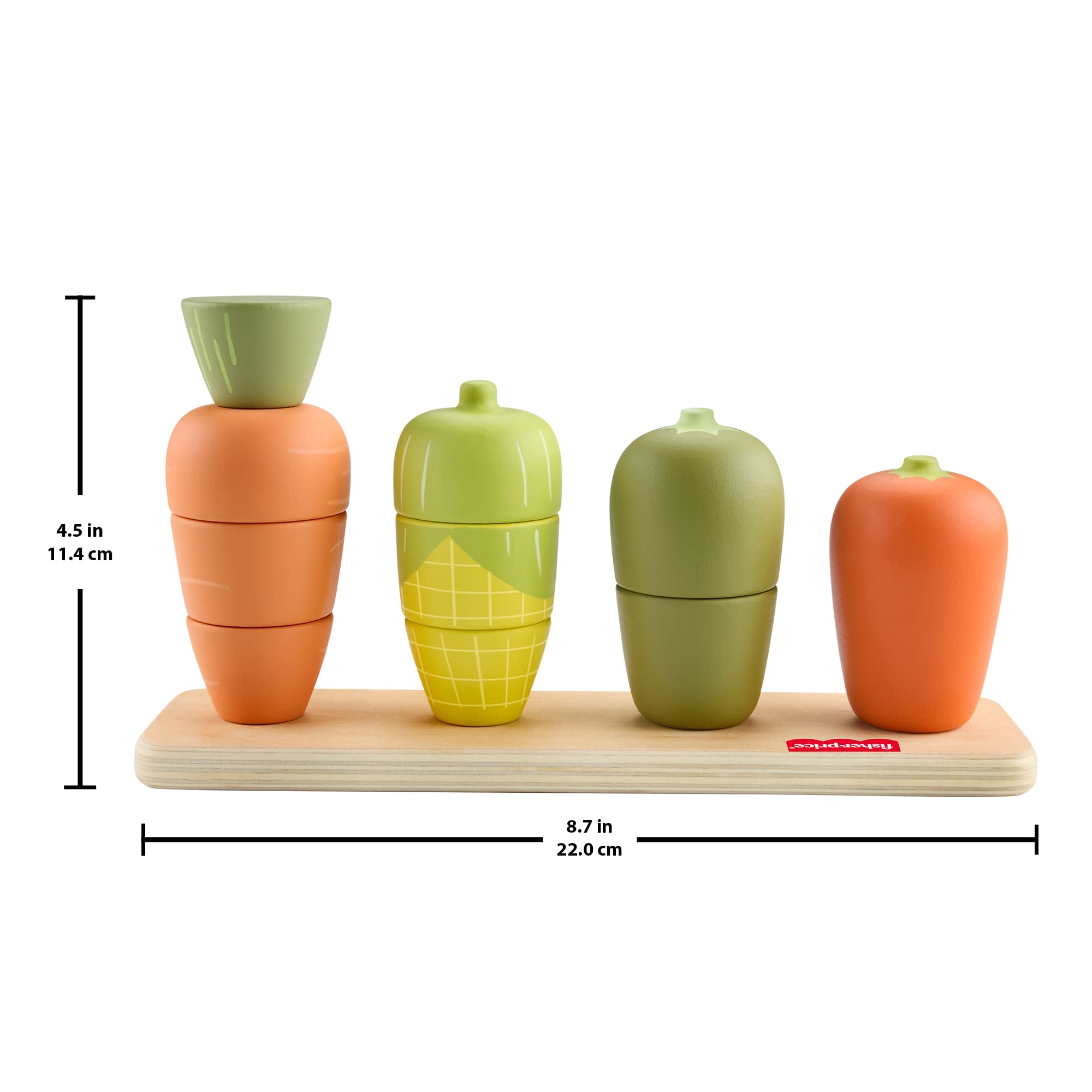 Fisher-Price Tiny Garden Wooden Veggie Stacker