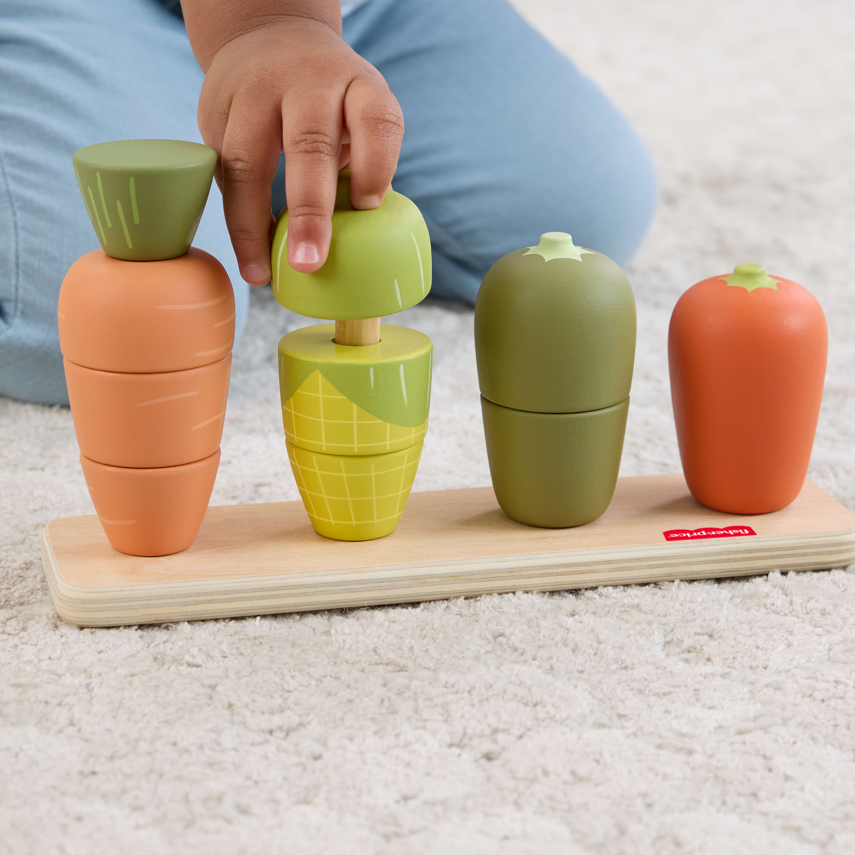 Fisher-Price Tiny Garden Wooden Veggie Stacker