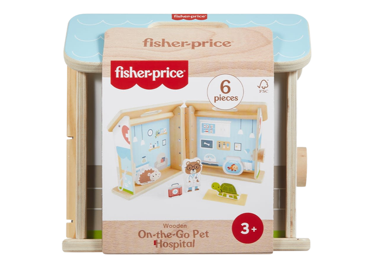Fisher-Price Wood On-the-Go Pet Hospital