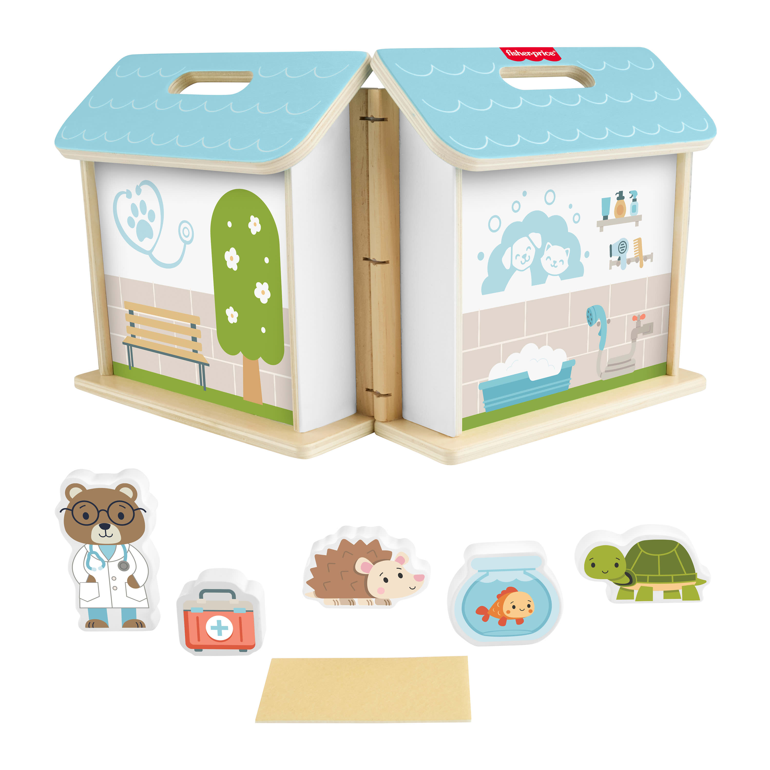 Fisher-Price Wood On-the-Go Pet Hospital