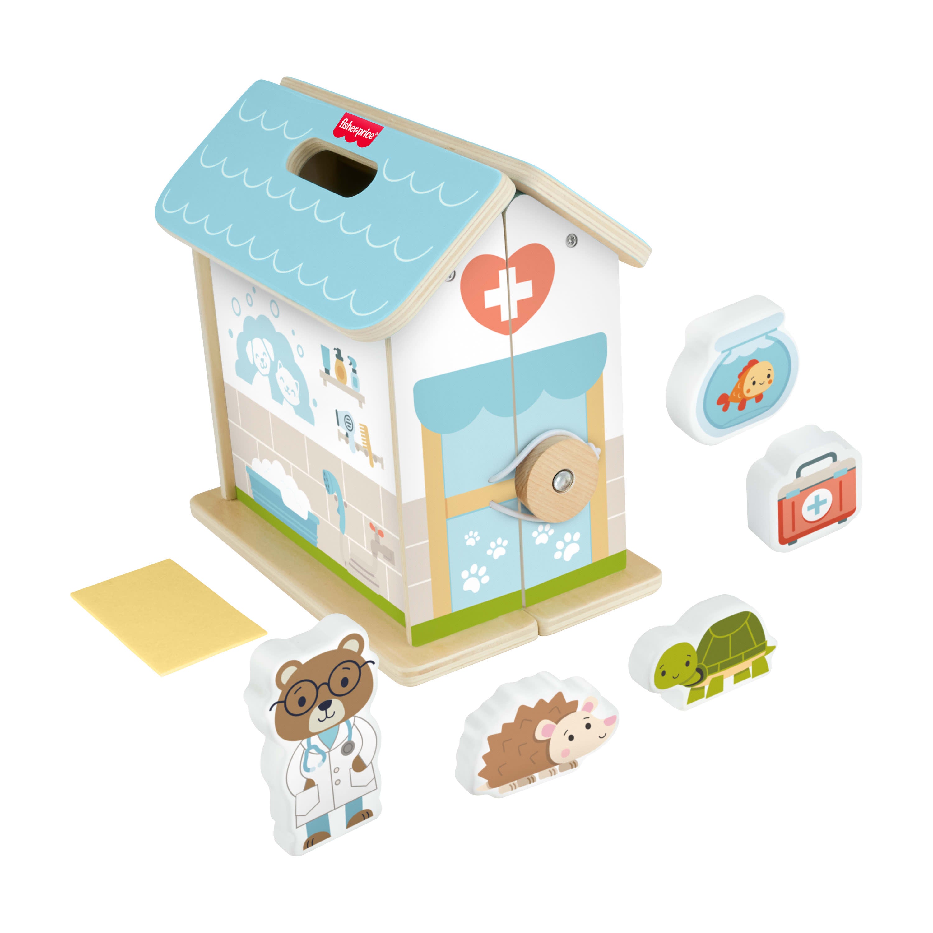 Fisher-Price Wood On-the-Go Pet Hospital