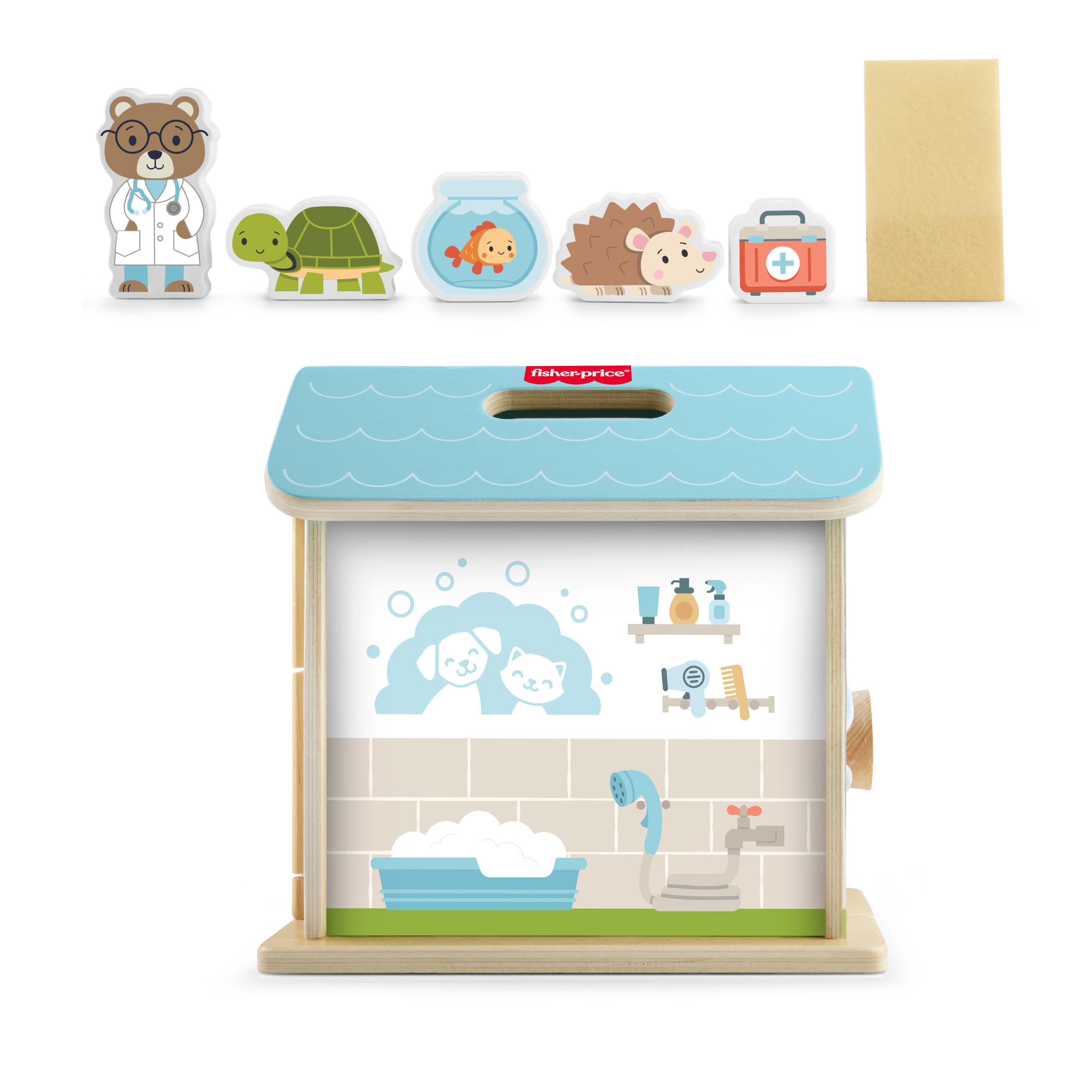 Fisher-Price Wood On-the-Go Pet Hospital