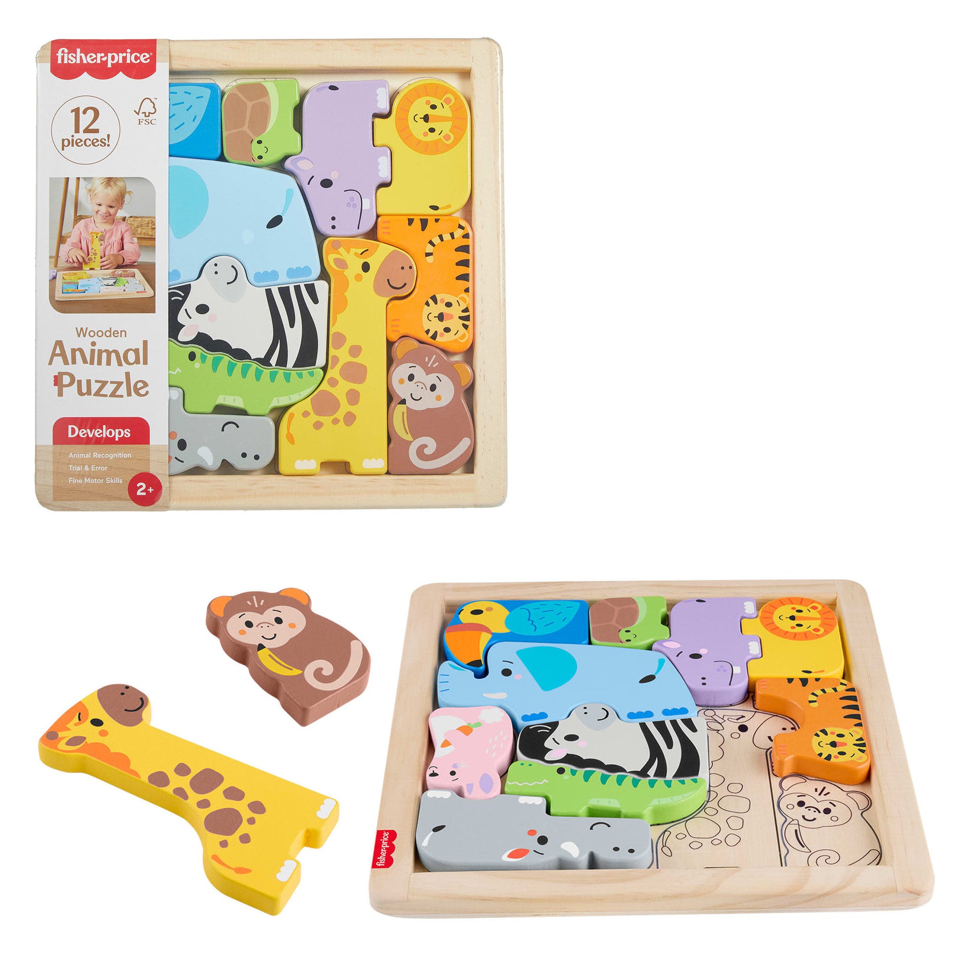 Fisher-Price Wooden Animal Puzzle - Toyworld Australia