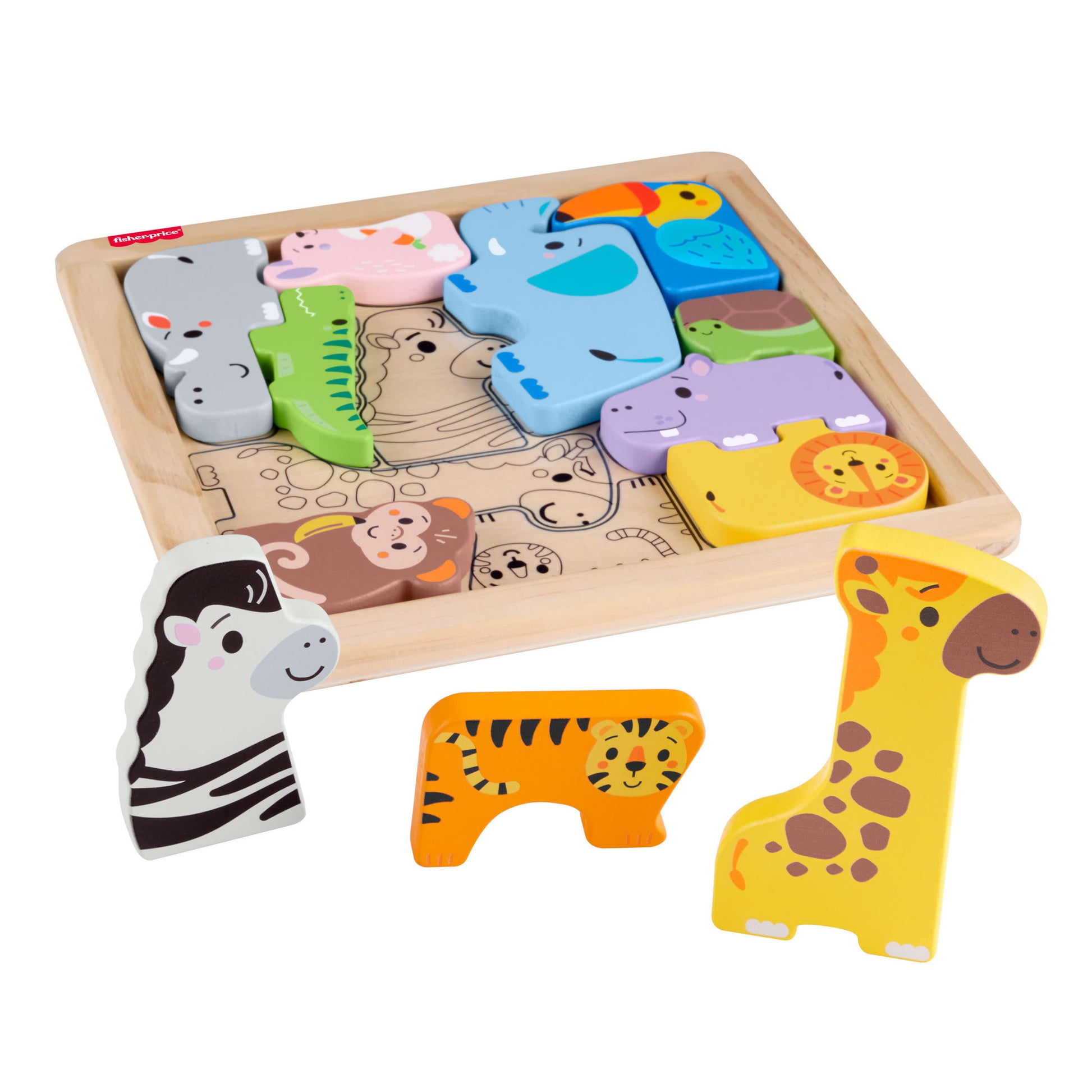 Fisher-Price Wooden Animal Puzzle - Toyworld Australia