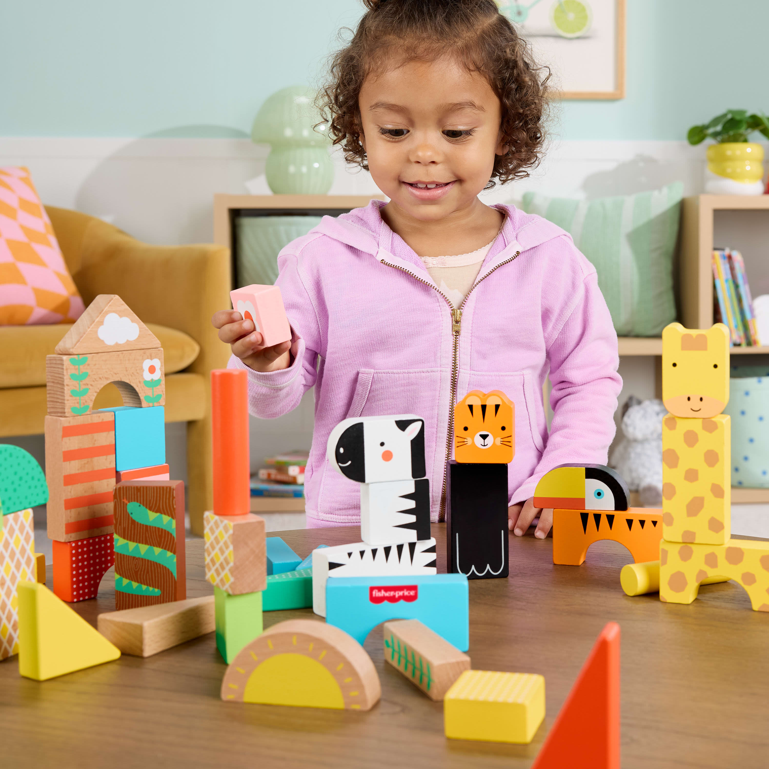 Fisher-Price Wooden Jungle Blocks