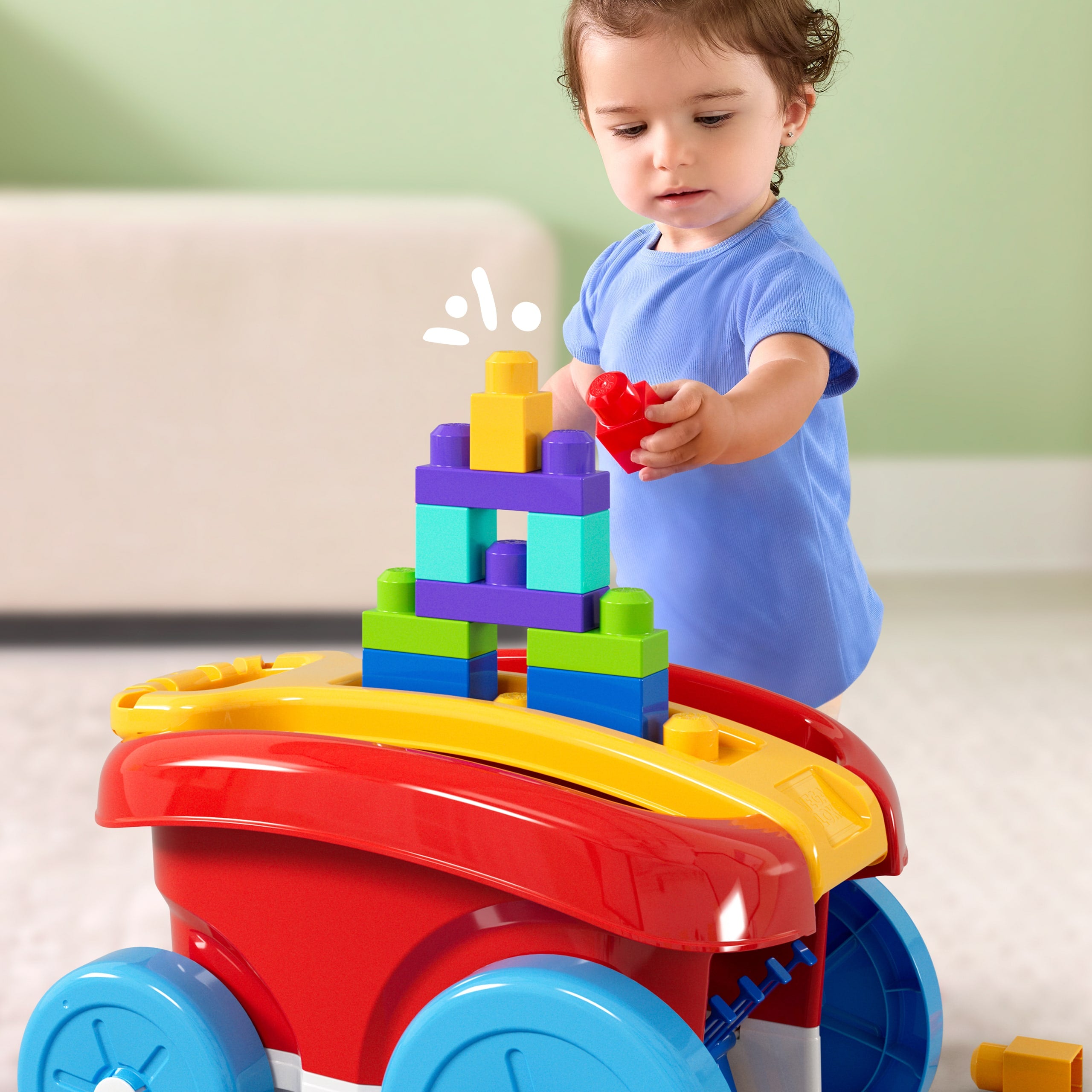 MEGA Bloks First Builders Block Scooping Wagon