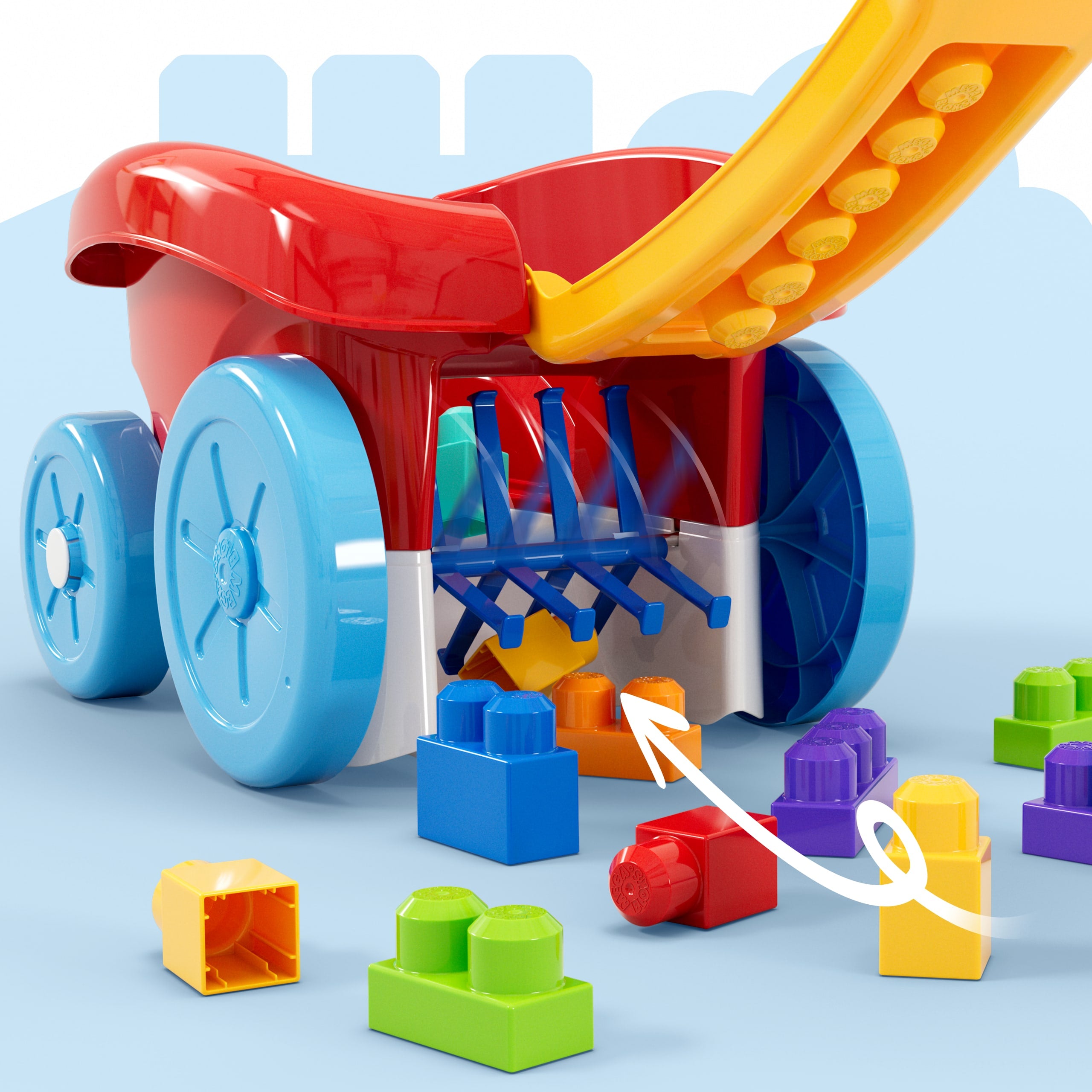 MEGA Bloks First Builders Block Scooping Wagon